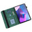 For Lenovo Tab P11 Pro Gen 2 PU Leather Tablet Stand Cover Butterfly Imprinted Card Holder Drop-proof Case - Green - 6