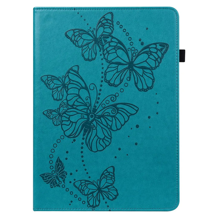 For Lenovo Tab P11 Gen 2 Butterfly Imprinted PU Leather Tablet Stand Cover Drop-proof Case with Card Slots - Blue - 3