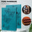 For Lenovo Tab P11 Gen 2 Butterfly Imprinted PU Leather Tablet Stand Cover Drop-proof Case with Card Slots - Blue - 5