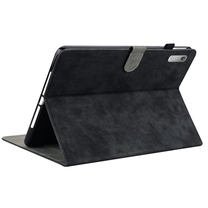 For Lenovo Tab P11 Gen 2 PU Leather Case Cute Tiger Pattern Stand Tablet Protective Sleeve Smart Cover - Black - 4