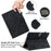 For Lenovo Tab P11 Gen 2 PU Leather Case Cute Tiger Pattern Stand Tablet Protective Sleeve Smart Cover - Black - 5
