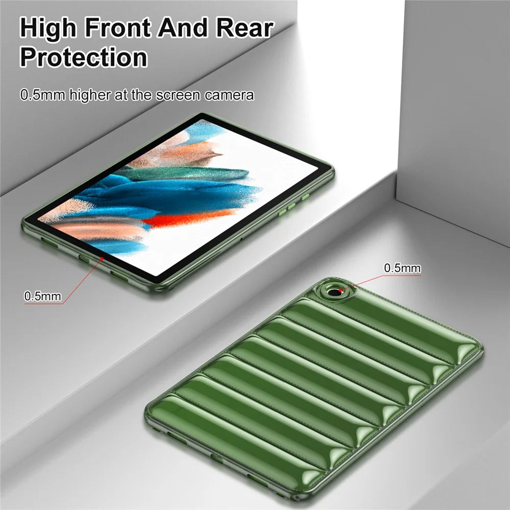 For Samsung Galaxy Tab A8 10.5 (2021) / (2022) Tablet Case Down Jacket Design Anti-scratch TPU Cover - Green - 4