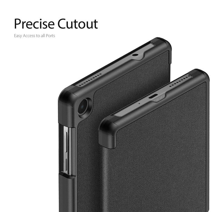 DUX DUCIS Domo Series PU Leather Case for Lenovo Tab M8 (4th Gen) 2024 TB-301XU / M8 (4th Gen) 2023 TB-300FU Tri-Fold Stand Case - Black - 5
