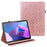 PU Leather Case for Lenovo Tab P11 Gen 2 Protective Cover Tree Deer Imprinted Stand Case with Card Slots - Rose Gold - 1