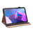 Tablet Case with Card Slots For Lenovo Tab P11 Gen 2 Line Imprinted Leather Protective Tablet Cover Stand - Green - 2