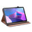 Leather Tablet Case for Lenovo Tab P11 Pro Gen 2 , Line Imprinted Anti-drop Tablet Cover Stand Card Holder - Blue - 2