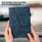 Leather Tablet Case for Lenovo Tab P11 Pro Gen 2 , Line Imprinted Anti-drop Tablet Cover Stand Card Holder - Blue - 6