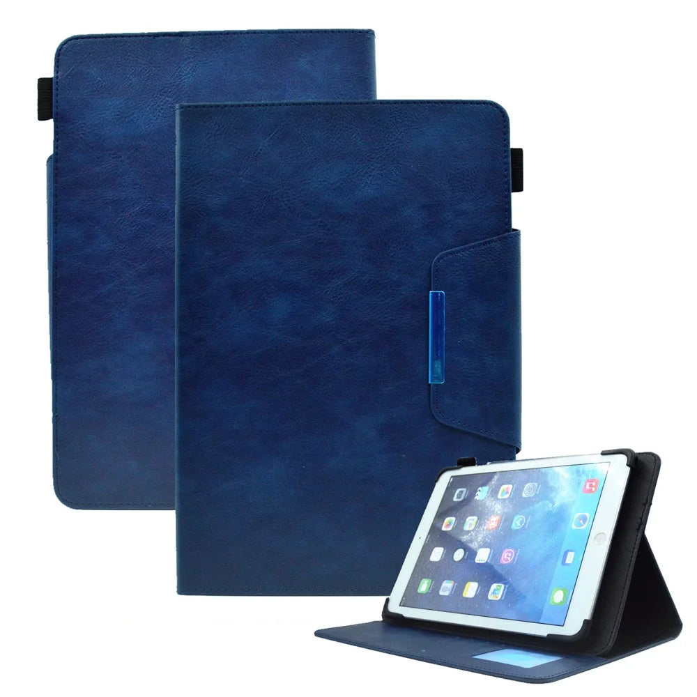 Universal PU Leather Case for 8-inch Tablet Stand Wallet Tablet Cover (Slim Lightweight Style) - Blue - 1