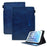 Universal PU Leather Case for 8-inch Tablet Stand Wallet Tablet Cover (Slim Lightweight Style) - Blue - 1