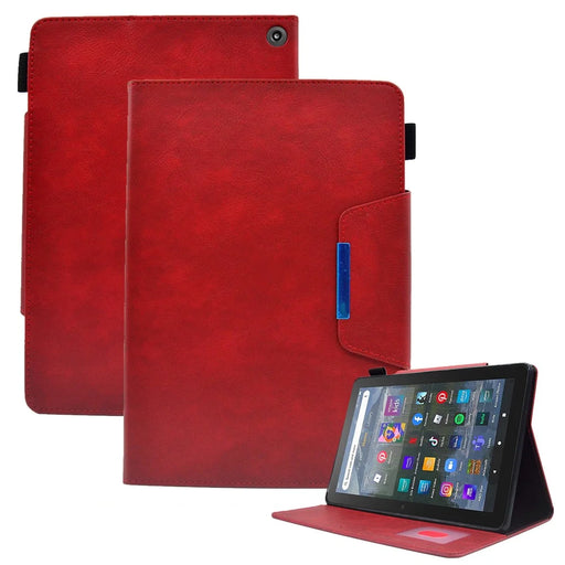 For Amazon Fire HD 8 (2020) / (2022) / 8 Plus (2022) / (2020) Leather Tablet Case Wallet Stand Slim Tablet Cover - Red - 1