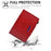 For Amazon Fire HD 8 (2020) / (2022) / 8 Plus (2022) / (2020) Leather Tablet Case Wallet Stand Slim Tablet Cover - Red - 5