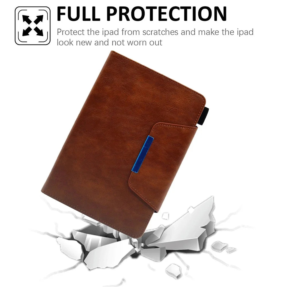 For iPad Mini / Mini 2 / 3 / 4 / (2019) 7.9 inch Wallet Stand Tablet Case Auto Wake / Sleep Leather Slim Tablet Cover - Brown - 5