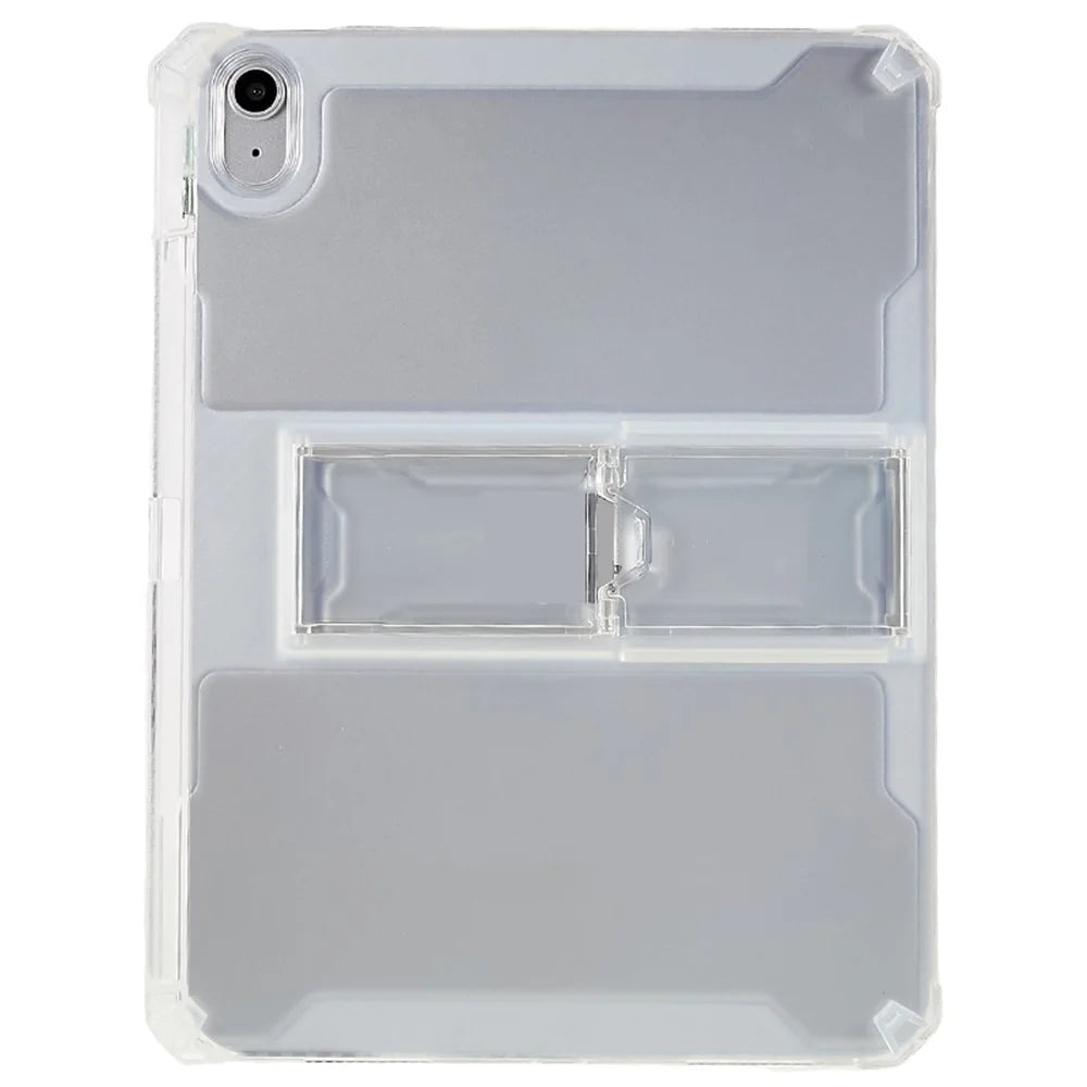 For iPad (2025) / 10.9 (2022) Tablet Case Kickstand Transparent TPU Anti-Drop Protective Tablet Cover - 2