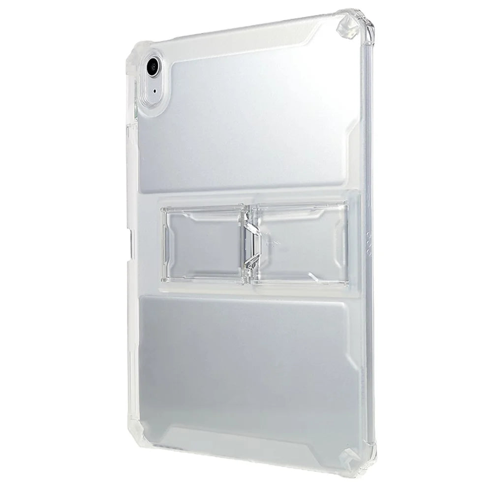 For iPad (2025) / 10.9 (2022) Tablet Case Kickstand Transparent TPU Anti-Drop Protective Tablet Cover - 5