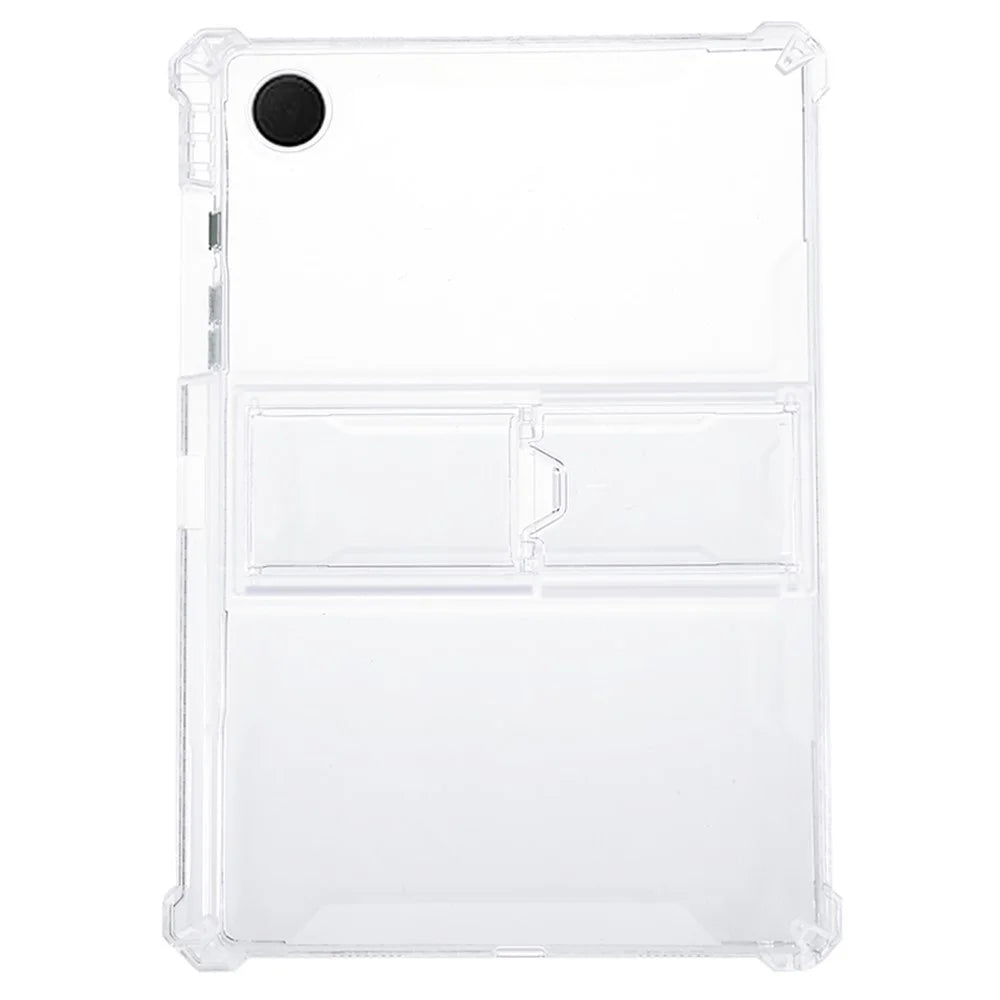 For Samsung Galaxy Tab A8 10.5 (2021) X205 / X200 Transparent TPU Protective Cover Kickstand Drop-proof Tablet Case - 1