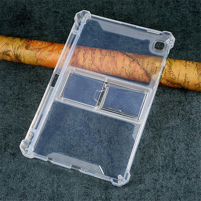 For Samsung Galaxy Tab A7 Lite 8.7-inch T220 Clear TPU Tablet Case Drop-proof Back Cover with Kickstand - 3