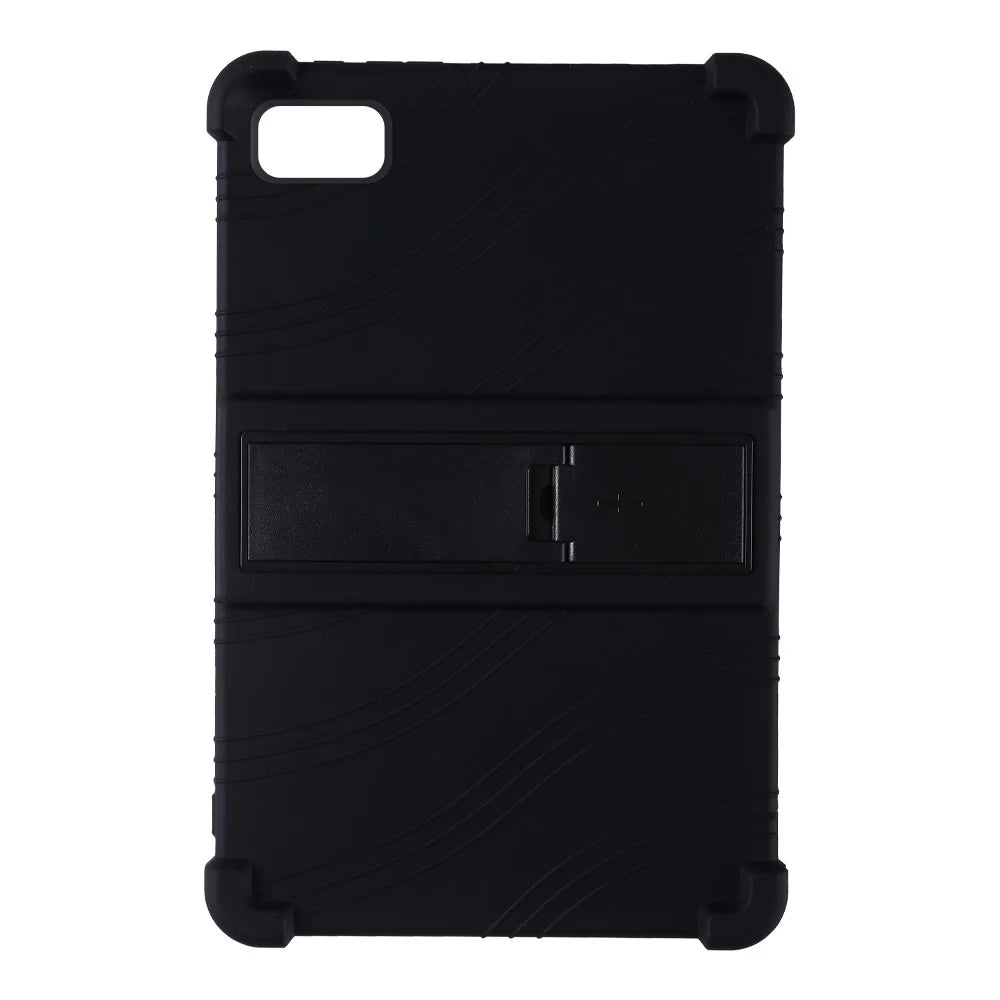 For Blackview Tab 7 Drop-proof Silicone Tablet Cover Kickstand Design Soft Protective Case - Black - 3