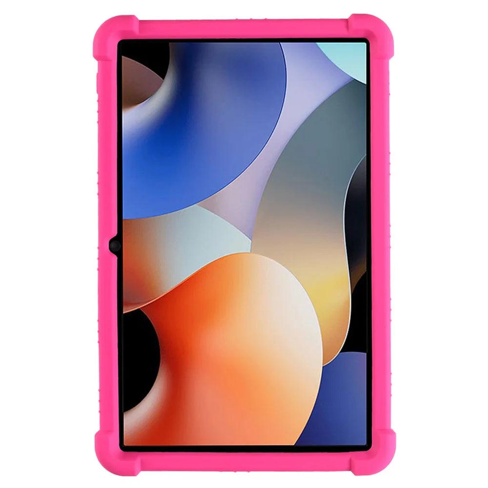 For Blackview Oscal Pad 10 Silicone Tablet Cover Kickstand Design Drop Resistant Protective Case - Rose - 2