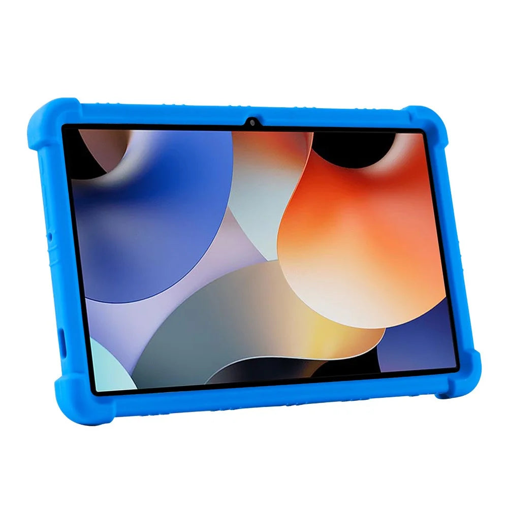 For Blackview Oscal Pad 10 Silicone Tablet Cover Kickstand Design Drop Resistant Protective Case - Rose - 4
