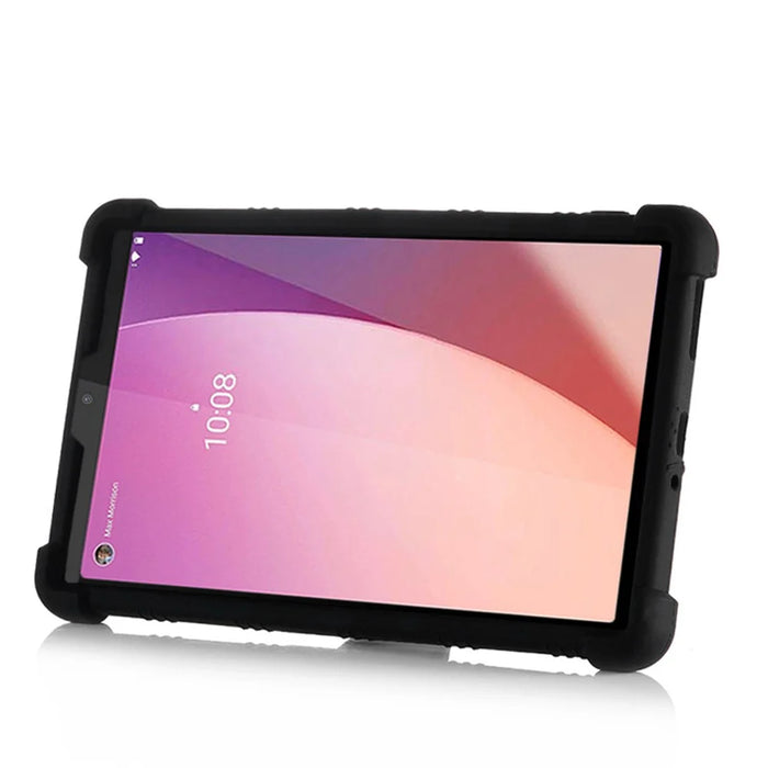 For Lenovo Tab M8 (4th Gen) 2024 TB-301XU / M8 (4th Gen) 2023 TB-300FU Silicone Case Kickstand Tablet Cover - Rose - 3