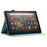 For Amazon Fire HD 10 (2021) / HD 10 Plus (2021) Protective Case Tablet PU Leather Cover with Card Holder - Blue Orange Gradient - 3