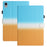 PU Leather Cover for iPad mini (2024) / mini (2021) Case Anti-Scratch Shockproof Tablet Shell with Card Holder - Blue Orange Gradient - 1