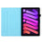 PU Leather Cover for iPad mini (2024) / mini (2021) Case Anti-Scratch Shockproof Tablet Shell with Card Holder - Blue Orange Gradient - 2