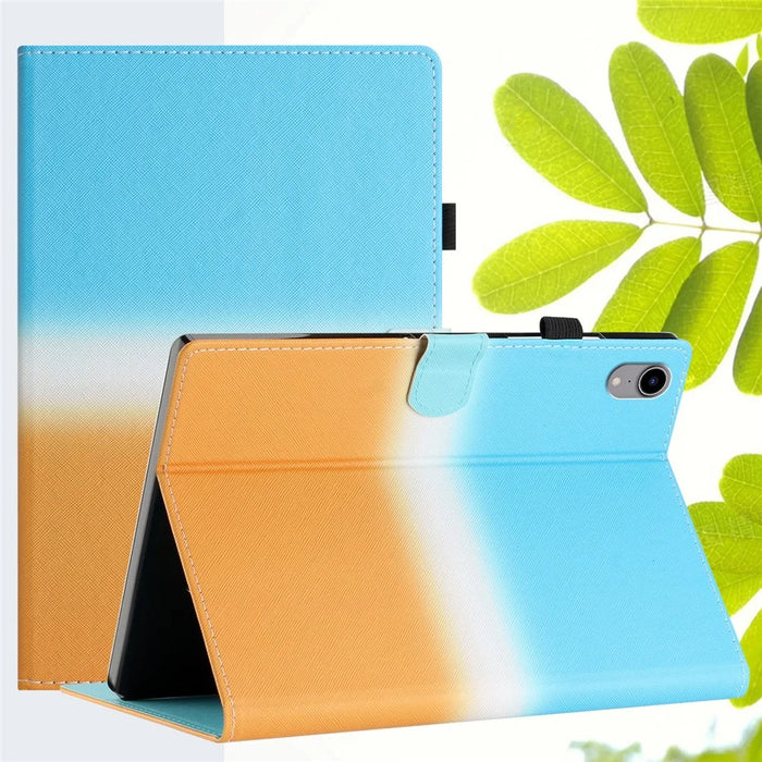 PU Leather Cover for iPad mini (2024) / mini (2021) Case Anti-Scratch Shockproof Tablet Shell with Card Holder - Blue Orange Gradient - 7