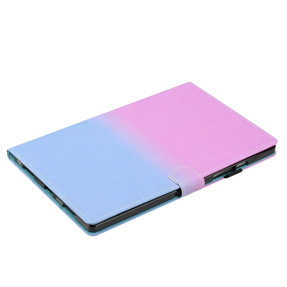 For iPad Air (2013) / Air 2 / iPad 9.7-inch (2017) / (2018) Tablet Case PU Leather Protective Cover with Card Holder - Purple Blue Gradient - 4
