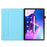 For Lenovo Tab M10 Plus (3rd Gen) / Xiaoxin Pad 2022 10.6 inch Gradient Color Leather Tablet Stand Case Stitching Lines Cover - Pink / Blue - 2