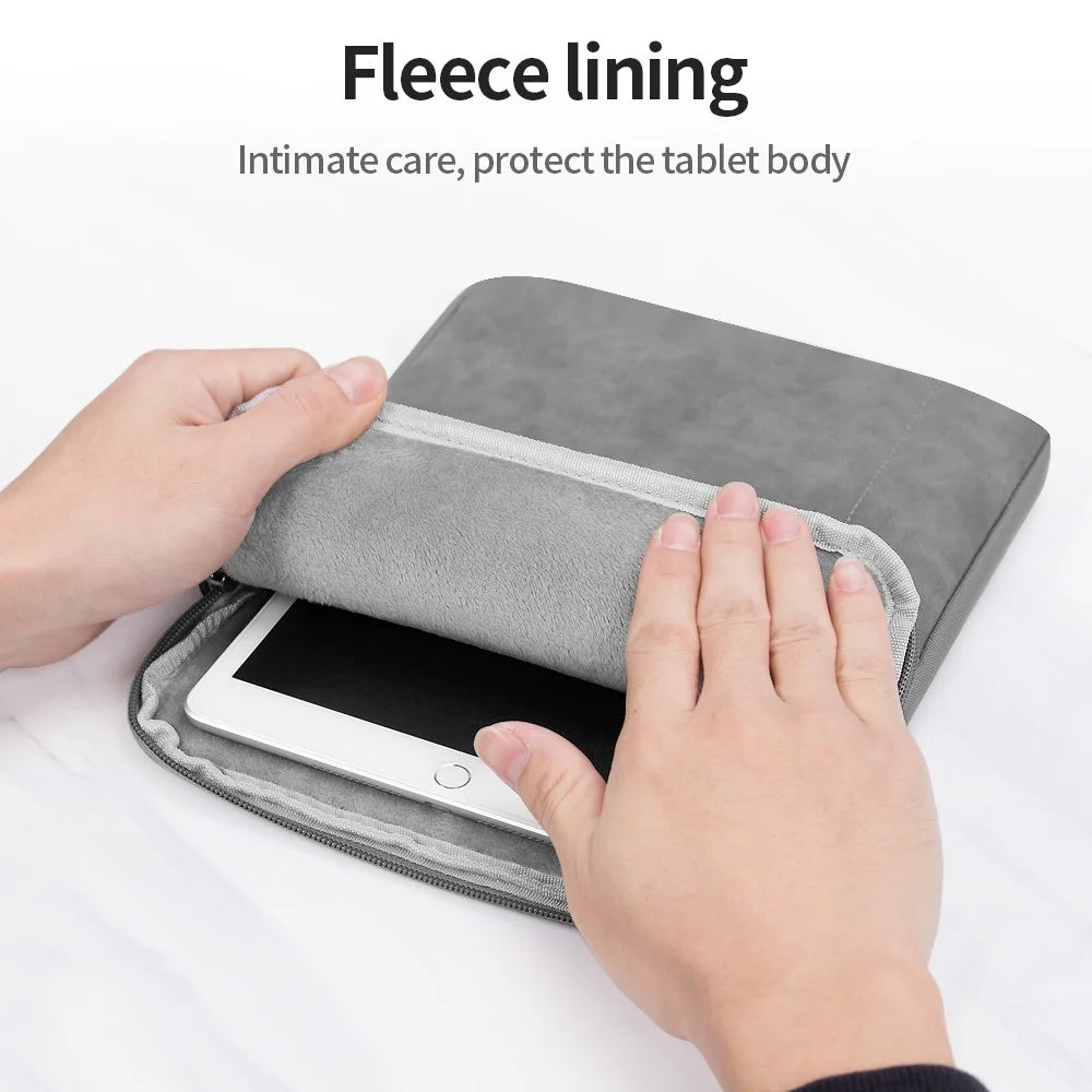 For iPad 9.7-11inch Tablet Shockproof Protective Bag Portable Carrying Case with Lanyard - Dark Grey - 2