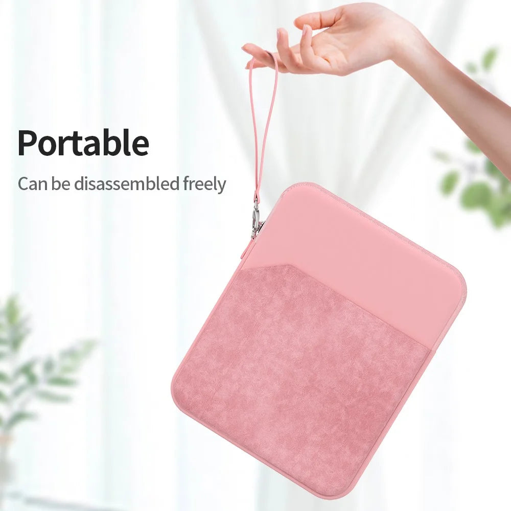 For iPad 9.7-11inch Tablet Shockproof Protective Bag Portable Carrying Case with Lanyard - Dark Grey - 4