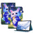 For Samsung Galaxy Tab S8 X700 / X706 (2022) / Tab S7 T870 / T875 (2020) Pattern Printing Tablet Stand Case with Elastic Band - Cute Rabbit - 1