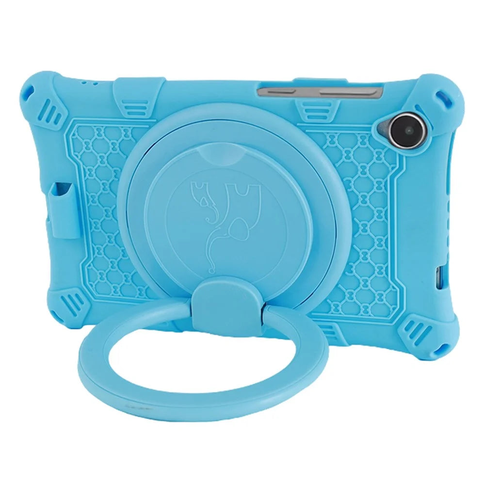 For Lenovo Tab M8 (4th Gen) 2024 TB-301XU / M8 (4th Gen) 2023 TB-300FU PC + Silicone Tablet Case Kickstand Cover - Blue - 2