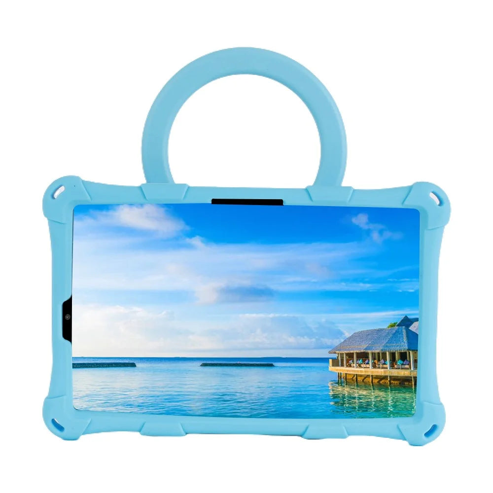 For Lenovo Tab M8 (4th Gen) 2024 TB-301XU / M8 (4th Gen) 2023 TB-300FU PC + Silicone Tablet Case Kickstand Cover - Blue - 5