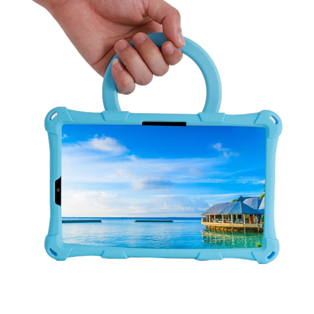 For Lenovo Tab M8 (4th Gen) 2024 TB-301XU / M8 (4th Gen) 2023 TB-300FU PC + Silicone Tablet Case Kickstand Cover - Blue - 6