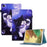 For Samsung Galaxy Tab A7 Lite 8.7-inch T220 Pattern Printing Tablet Case PU Leather Card Slots Stand Cover with Elastic Band - Bubble and Cat - 1