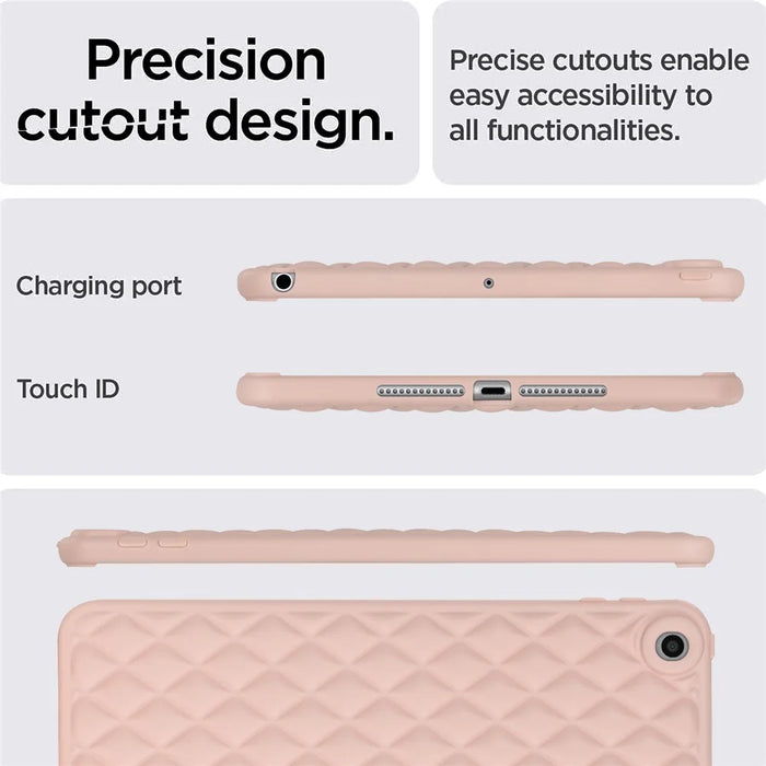 For iPad 9.7-inch (2017) / (2018) Back Cover Soft TPU Rhombus Pattern Tablet Case - Pink - 6