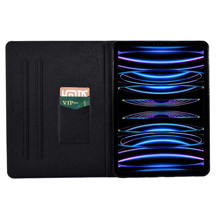 For iPad Air 11 (2026) / (2025) / (2024) / Air (2020) / (2022) / Pro 11 (2022) / (2021) / (2020) / (2018) Leather Cover Pattern Printed Case - Leaf - 2