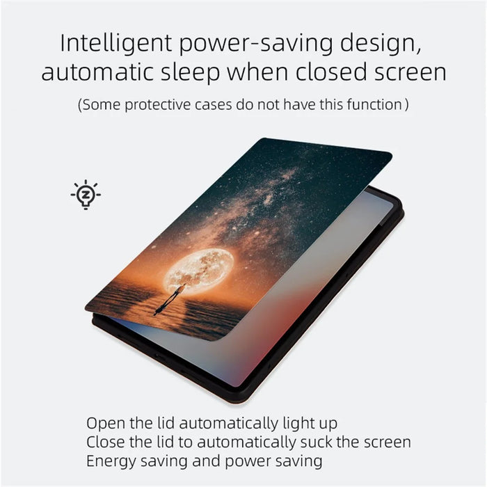 For iPad mini 4 / mini (2019) 7.9 inch Shockproof Case Pattern Printing PU Leather Cover with Stand - Dreaming Sky - 3