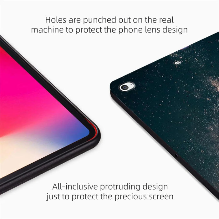 For iPad mini 4 / mini (2019) 7.9 inch Shockproof Case Pattern Printing PU Leather Cover with Stand - Dreaming Sky - 5