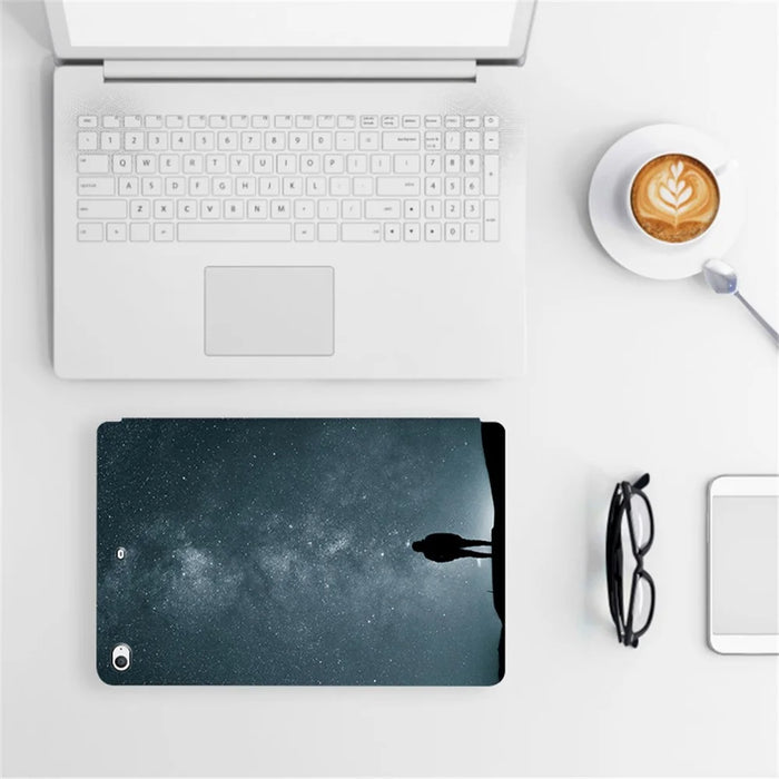 For iPad mini 4 / mini (2019) 7.9 inch Shockproof Case Pattern Printing PU Leather Cover with Stand - Dreaming Sky - 6
