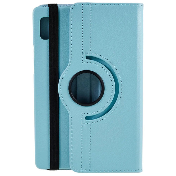 For Lenovo Tab M9 TB-310FU Protective Case 360-Degree Rotating PU Leather Cover with Elastic Band - Baby Blue - 3