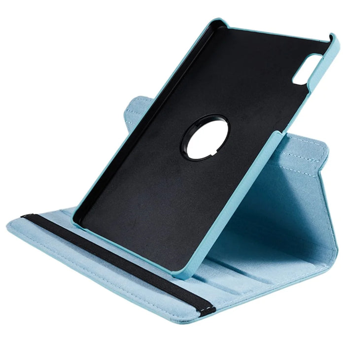 For Lenovo Tab M9 TB-310FU Protective Case 360-Degree Rotating PU Leather Cover with Elastic Band - Baby Blue - 4