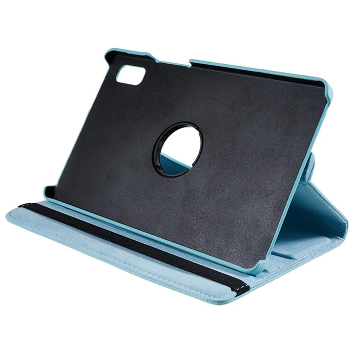For Lenovo Tab M9 TB-310FU Protective Case 360-Degree Rotating PU Leather Cover with Elastic Band - Baby Blue - 5