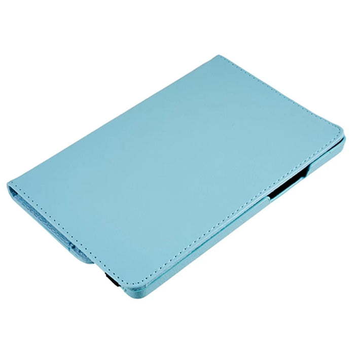 For Lenovo Tab M9 TB-310FU Protective Case 360-Degree Rotating PU Leather Cover with Elastic Band - Baby Blue - 6