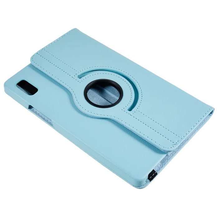 For Lenovo Tab M9 TB-310FU Protective Case 360-Degree Rotating PU Leather Cover with Elastic Band - Baby Blue - 7