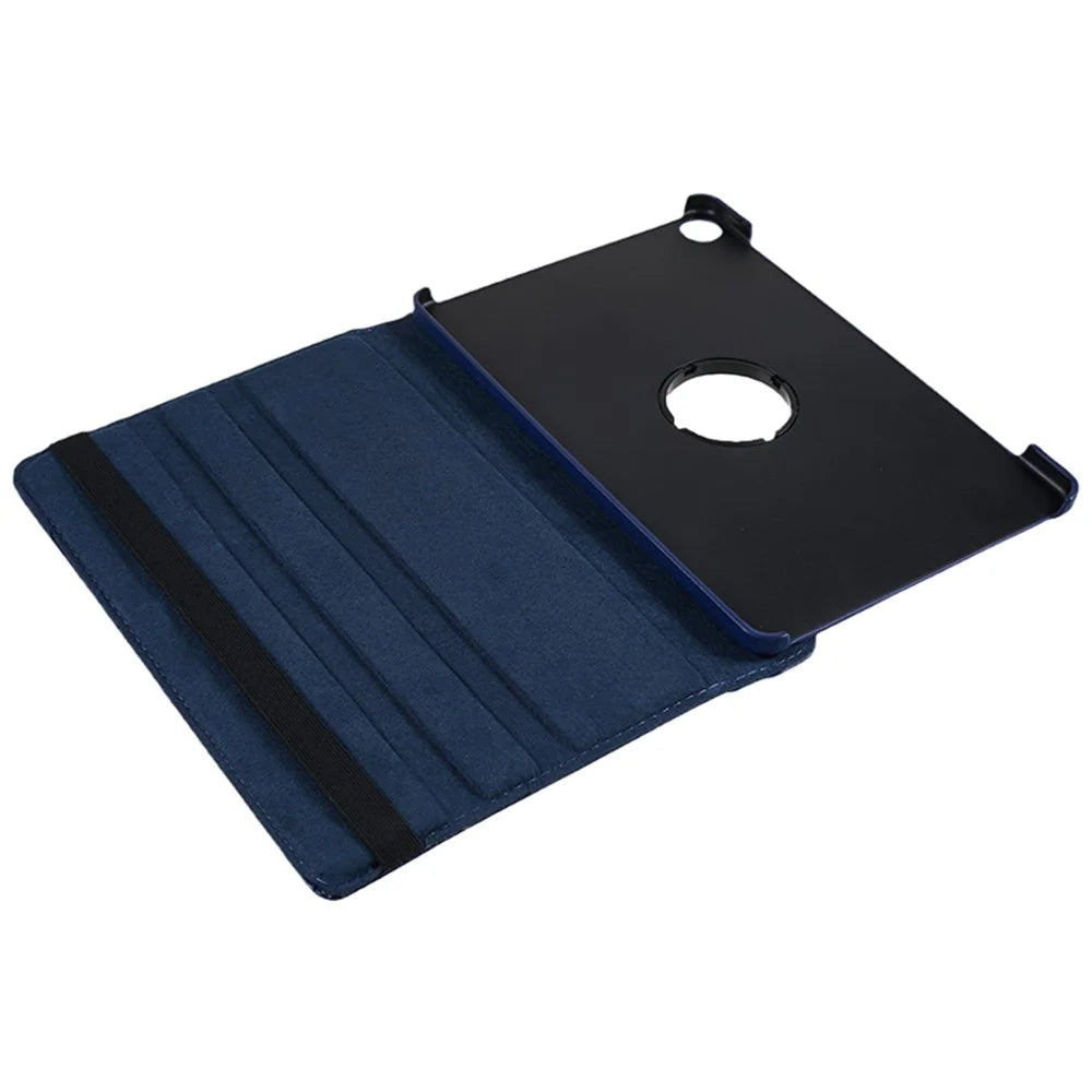 For Lenovo Tab M10 (Gen 3) TB-328FU PU Leather Case 360-Degree Rotating Cover with Elastic Band - Dark Blue - 2