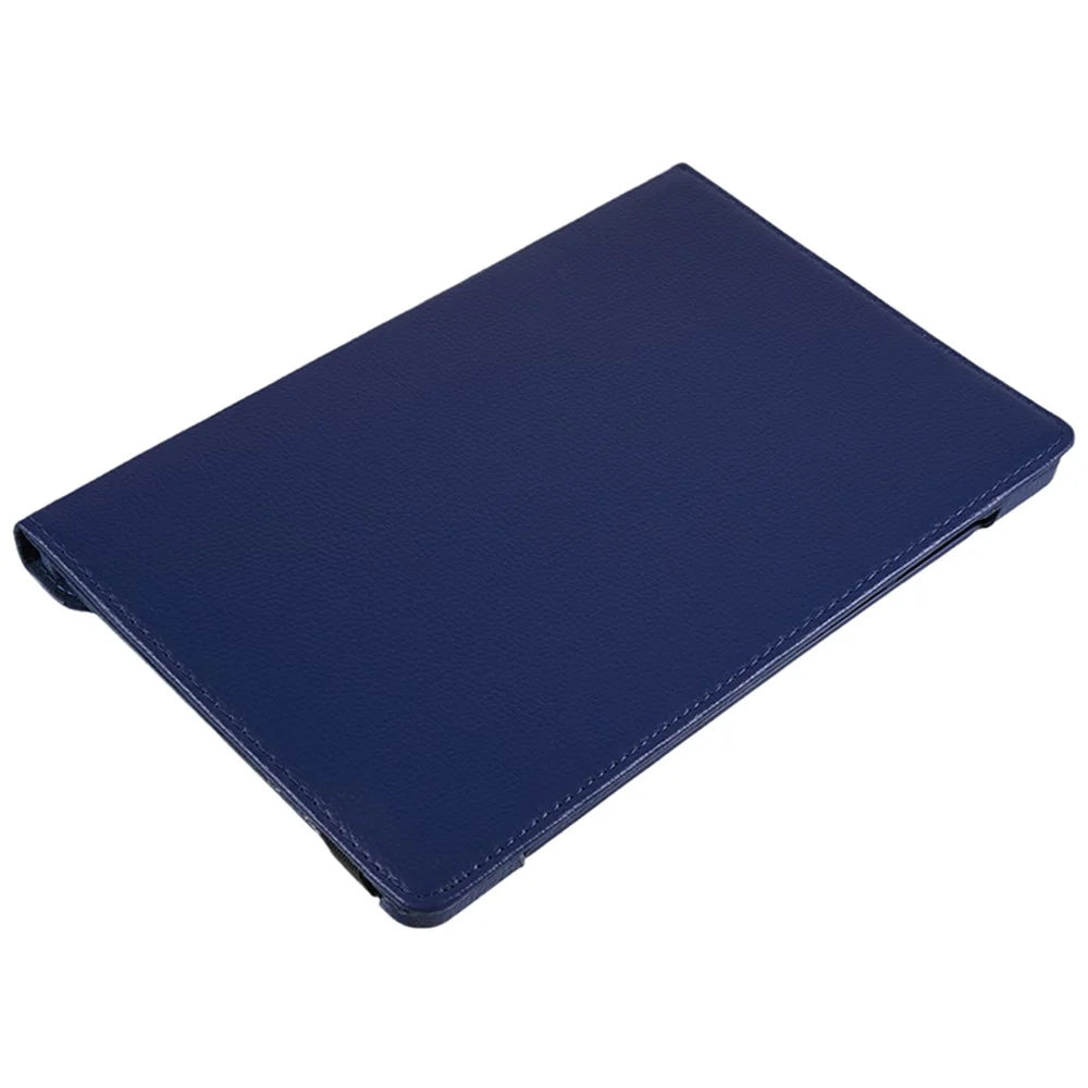 For Lenovo Tab M10 (Gen 3) TB-328FU PU Leather Case 360-Degree Rotating Cover with Elastic Band - Dark Blue - 7
