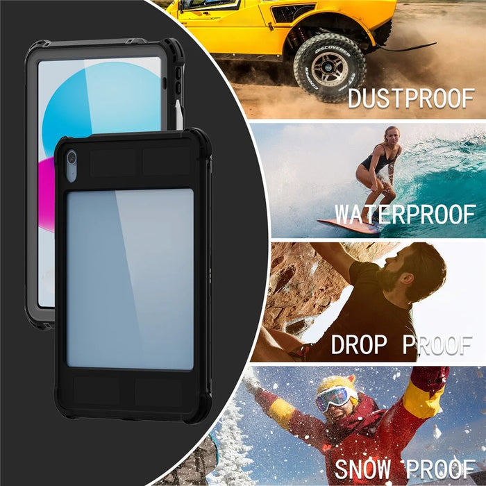 SHELLBOX For iPad (2025) / 10.9 (2022) Waterproof Case IP68 Underwater Protective Dustproof Shockproof Tablet Cover - 3
